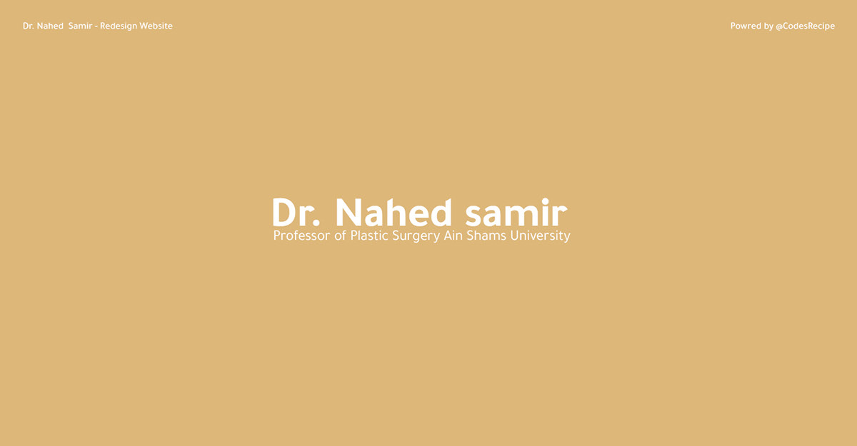 Dr. Nahed Samir Website 1 Dr. Nahed Samir Website by Recipe Codes – image 1 of 13